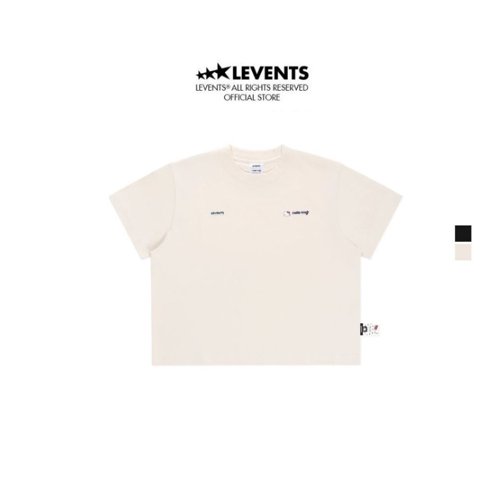 Levents® x Hello Kitty | Áo Thun Boxy 2.0 Small Kitty Boxy 2.0 Tee 100% Cotton Unisex T-shirt