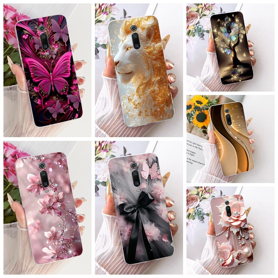 Ốp Lưng Trong Suốt Cho Xiaomi 9T Pro 9T Mèo Dễ Thương Thời Trang Bướm Ngộ nghĩnh 2D Sơn Vỏ M1903F10G