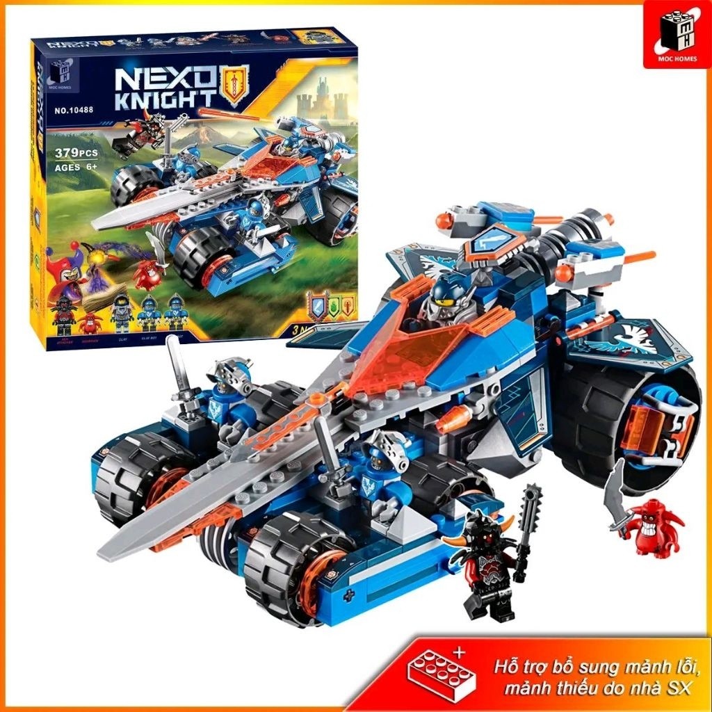 ( Giao ngẫu nhiên ) Đồ chơi mô hình Nexo Knight Xe Clay Rumble Blade 10488A | 399PCS