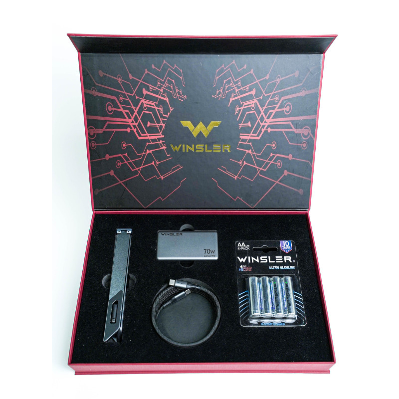 Set quà tặng công nghệ Winsler, quà tặng cao cấp củ sạc, cap sạc, giá đỡ laptop tặng đối tác, nhân v