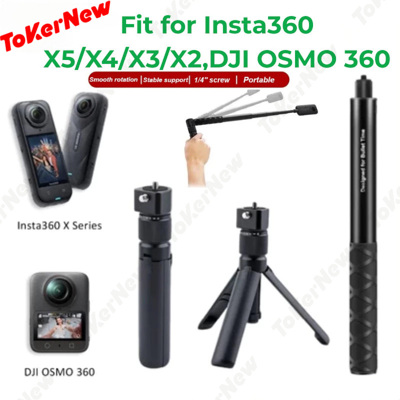 HWD ToKerNew For Insta360 Invisible Selfie Stick Handle for Insta 360 x5 x4 GO 3S Ace Pro GO 3 x3 St