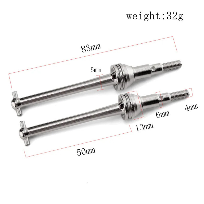 2 Miếng Kim Loại MJX RC Xe Tải Sở Thích Nâng Cấp Phụ Kiện Phần 16410 F / R CVD Trục Truyền Động Cho 