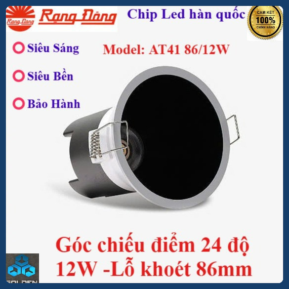 (Rạng Đông) Đèn Led Downlight Âm Trần Góc Chiếu Điểm 24 Độ - Công suất 12W -Lỗ khoét 86mm -Đèn spotl