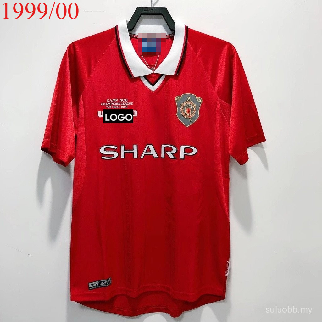 Retro Jersey 1999-2000 Man United MU Retro Home Soccer Jersey Bóng Đá Vintage Jersey Thể Thao Bóng Đ