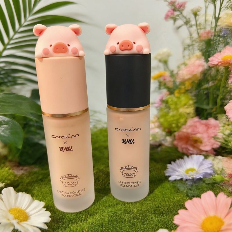 Caslan Liquid Foundation lulu Pig Đồng Thương Hiệu Chất Lỏng Kem Nền Trang Điểm Tẩy Dầu Kiểm Soát Ch