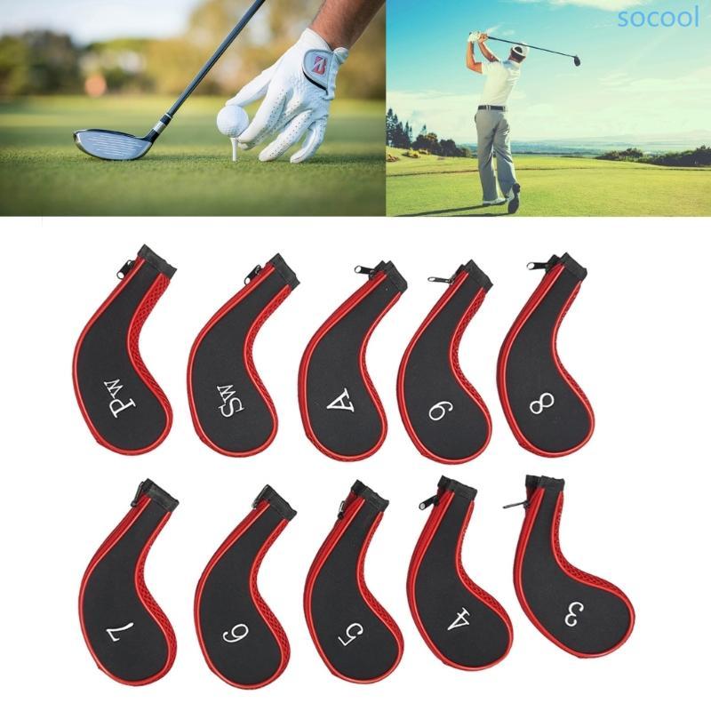 Soc * 10 Chiếc Golf Iron Head Cover Golfs Club Cover Iron Headcover Golfs Club Head Cover
