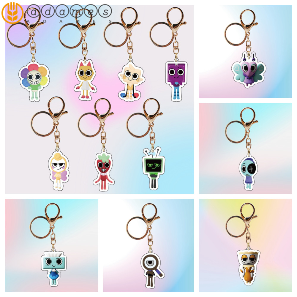 ADAMES Game Dandy 's World Móc khóa, Phế liệu Pebble Dandys World Mặt dây chuyền, Vee Cartoon Shelly