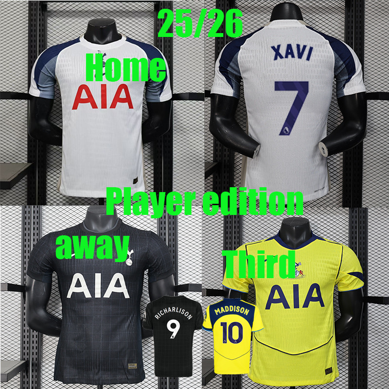 Áo thun bóng đá chất lượng cao phiên bản cầu thủ Solanke, Kudus, Kulusevski, Johnson và Richarlison