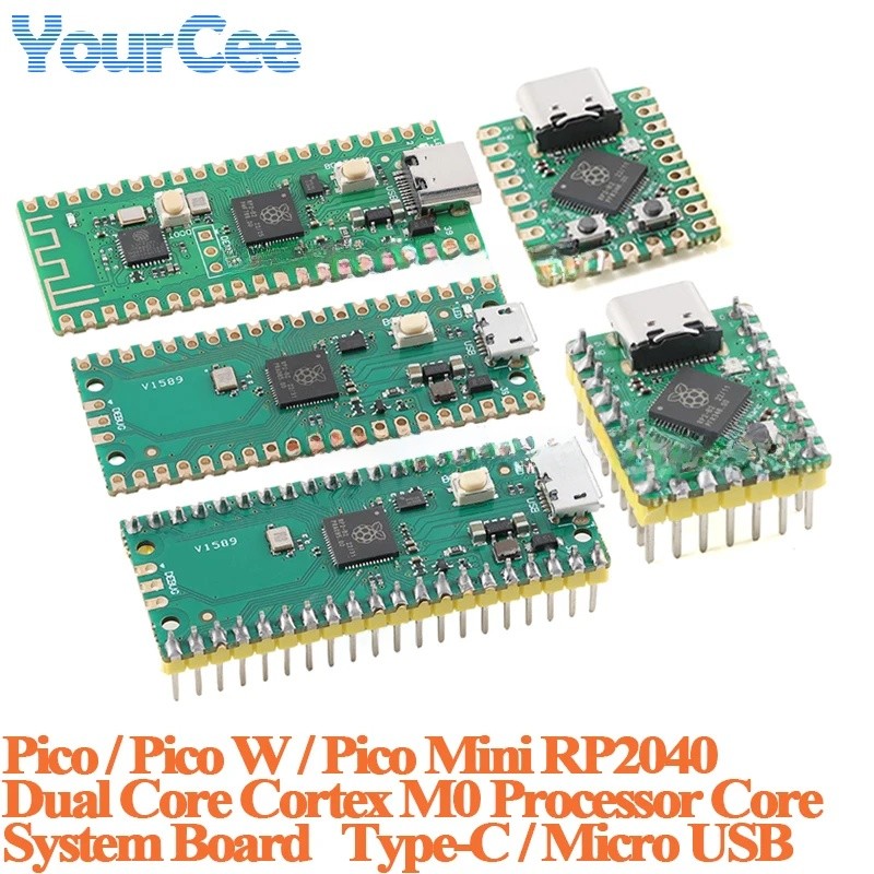 5 Cái / 1 Pico Mini / W RP2040 Dual Core Cortex M0 Bộ xử lý 133 MHz Core System Development Board Mo