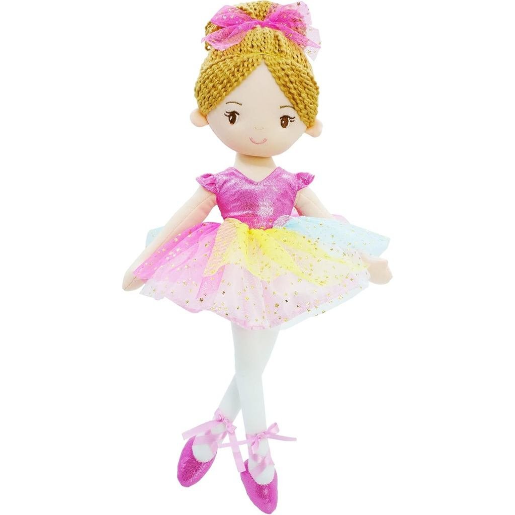 June Garden 16 "Ballerina Princess Polina - Búp bê mềm nhồi bông sang trọng - Trang phục màu hồng - 