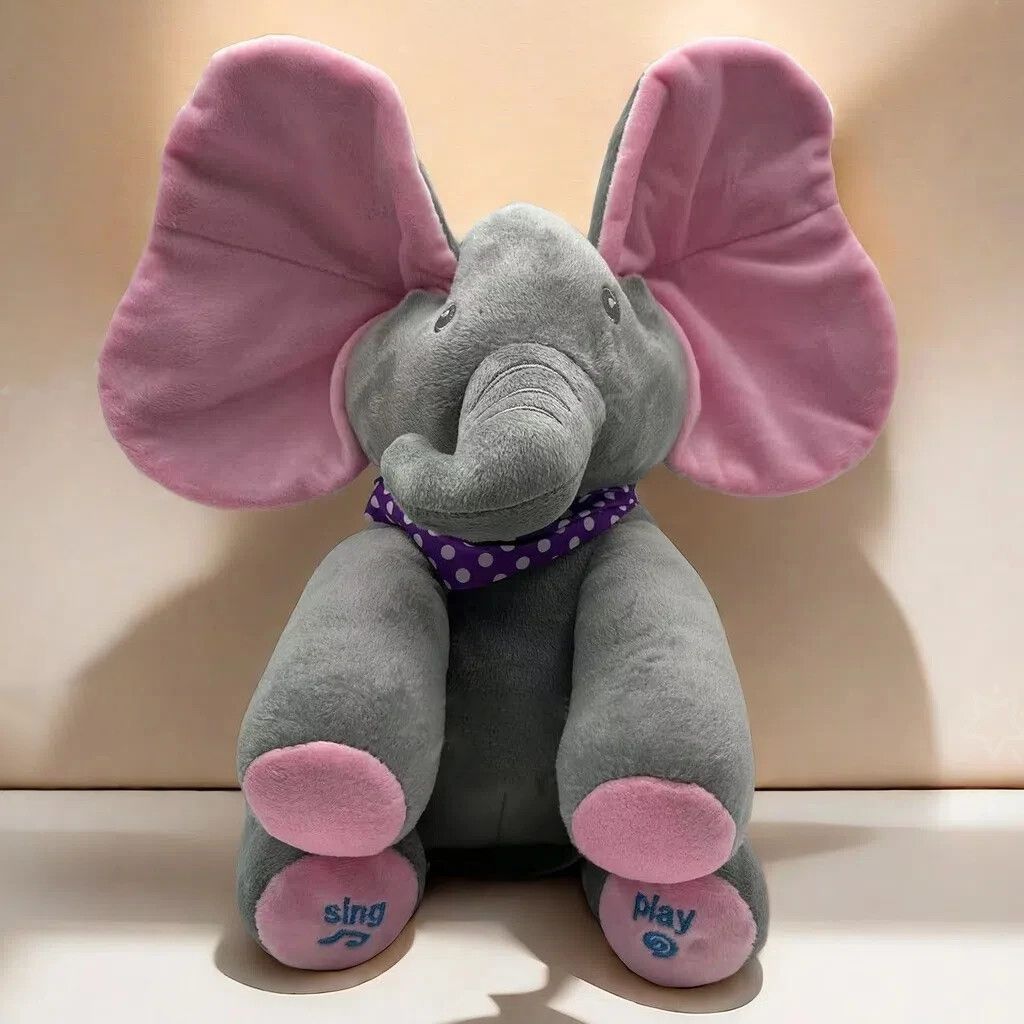 2025 Sản Phẩm Mới Peekaboo Voi Sang Trọng Bé Voi Peekaboo Đồ Chơi Hát Tai Bao Mắt Đồ Chơi Peekaboo B
