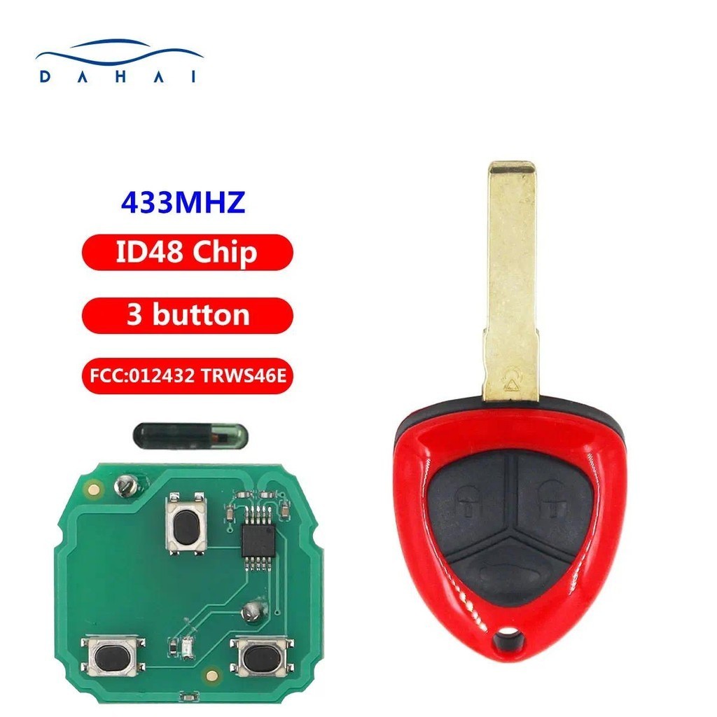 Dahai 3 Nút Cho Ferrari 458 Ltalia California 599 GTB Fioreno FF 434Mhz ID48 Chip Từ Xa Chìa Khóa Xe