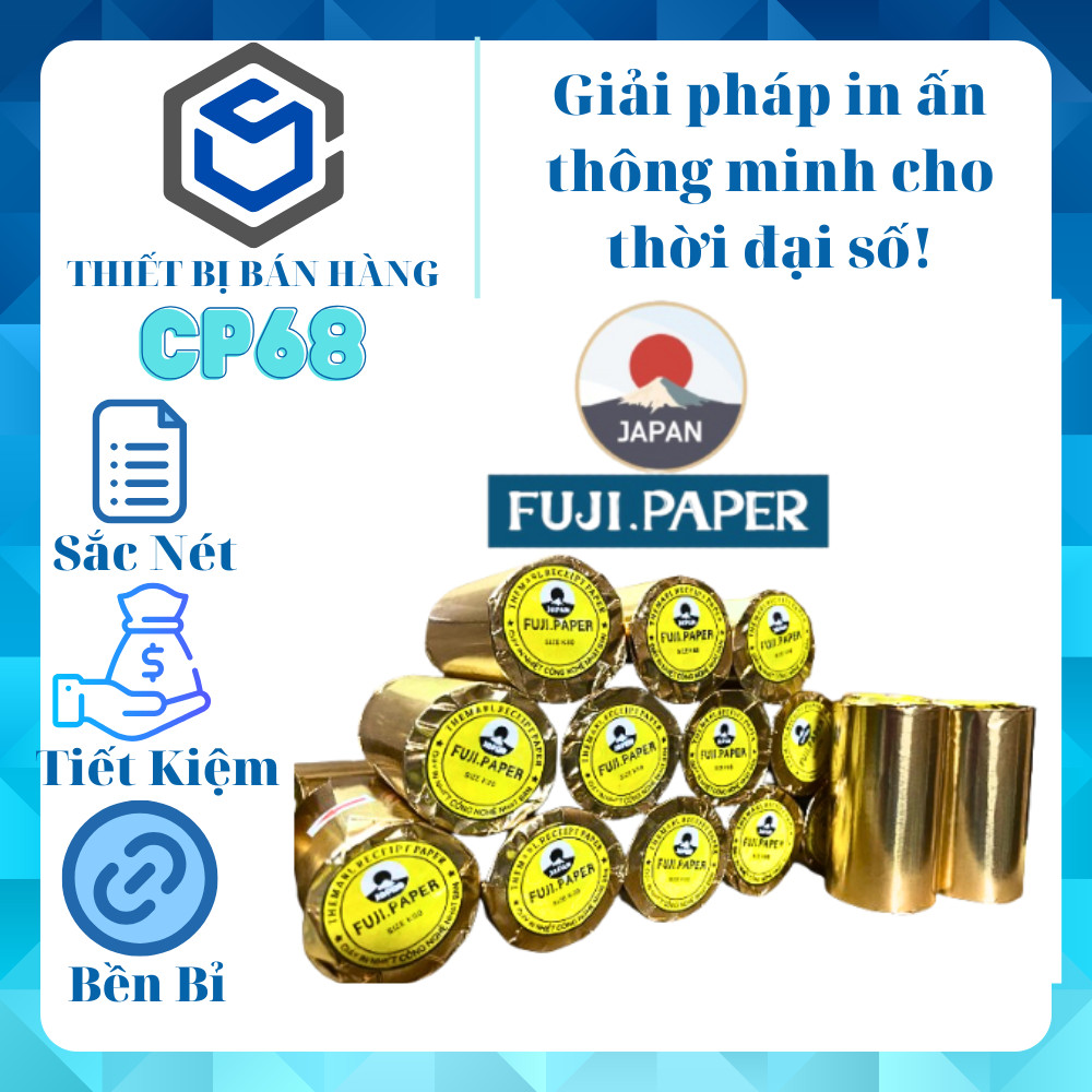 20 cuộn giấy in hoá đơn K80 đường kính 45, K80x45 FUJI