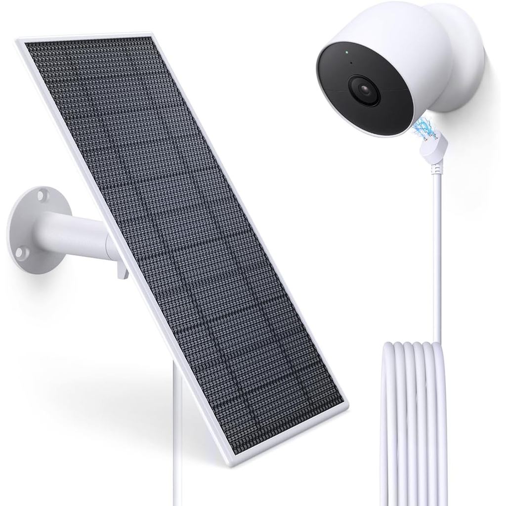Bảng điều khiển năng lượng mặt trời cho máy ảnh Google Nest, Tương thích với Google Nest Cam ngoài t