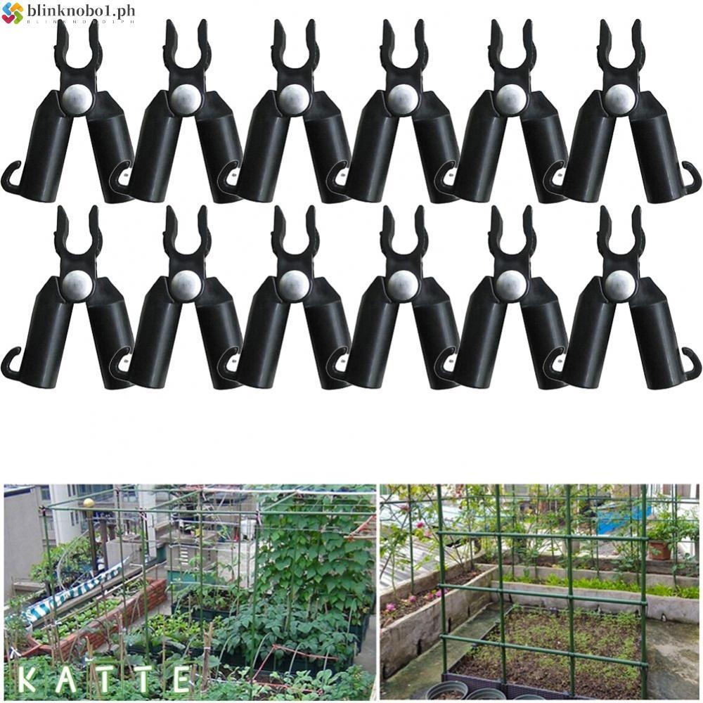 Vườn Trellis Plant Awning Connector Joint Fixing Bracket 12 Gói Nhựa Đen