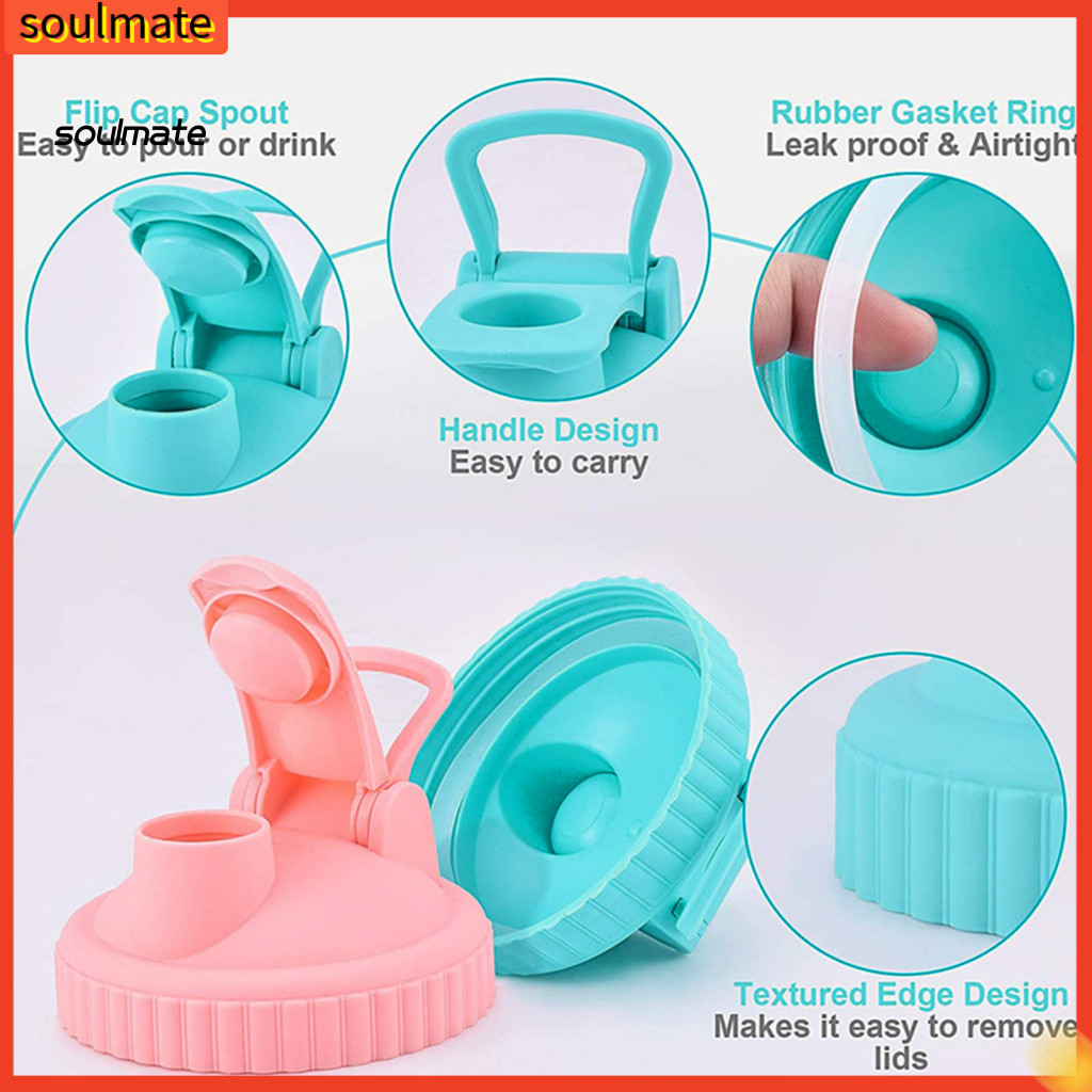 Linh hồn| Mason Jar Rót Nắp Vòi Đa Năng Mason Jar Nắp Miệng Rộng Mason Jar Có Nắp Vòi Đổ Chống Rò Rỉ
