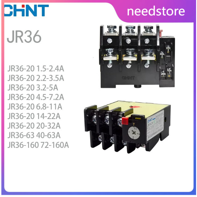 Bảo vệ quá tải nhiệt độ Chnt Bảo vệ nhiệt JR36-20 JR36-6 Rơle quá tải nhiệt 3 JR36-160