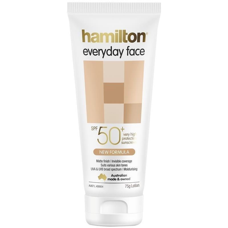 [Bán chạy] Kem chống nắng Hamilton Kem dưỡng ẩm da SPF50 + Kem dưỡng ẩm không dầu 75g Non-Greasy 5.2