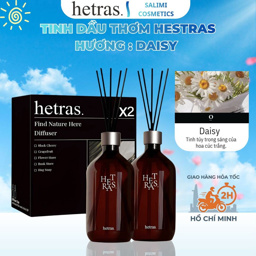 Tinh Dầu Thơm Phòng Hetras (Hương: DAISY) 500ml, Tinh Dầu Khuếch Tán Hương Nước Hoa Cao Cấp