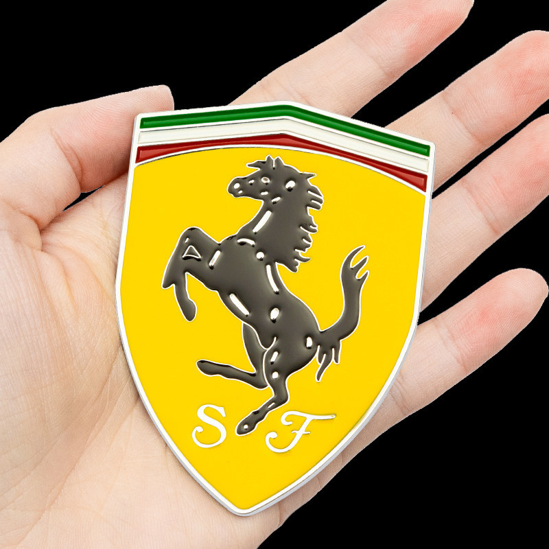 Thích hợp cho nhãn bên Ferrari Nhãn xe Lamborghini Sửa đổi độc đáo Nhãn xe Lamborghini Niu kim loại 
