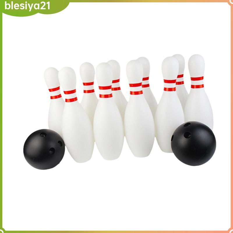 Bộ Bowling Trẻ Em 10 Bowling Pin Và 2 Quả Bóng, Đồ Chơi Bowling Ngoài Trời Trò Chơi Thể Thao Ngoài T