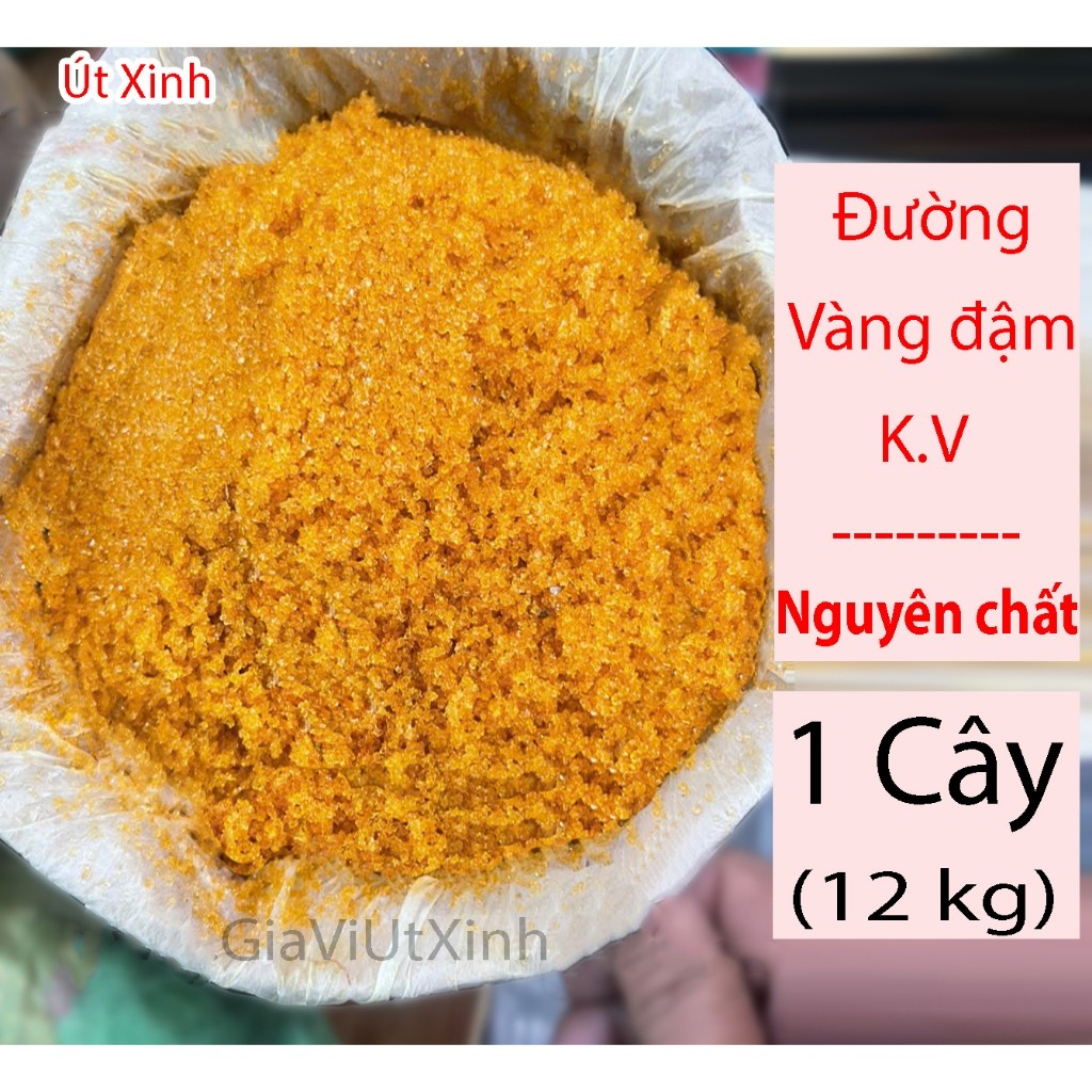 ĐƯỜNG VÀNG ĐẬM KV - ĐƯỜNG MẬT MÍA NGỌT - 12KG NGUYÊN CÂY (XỊN)