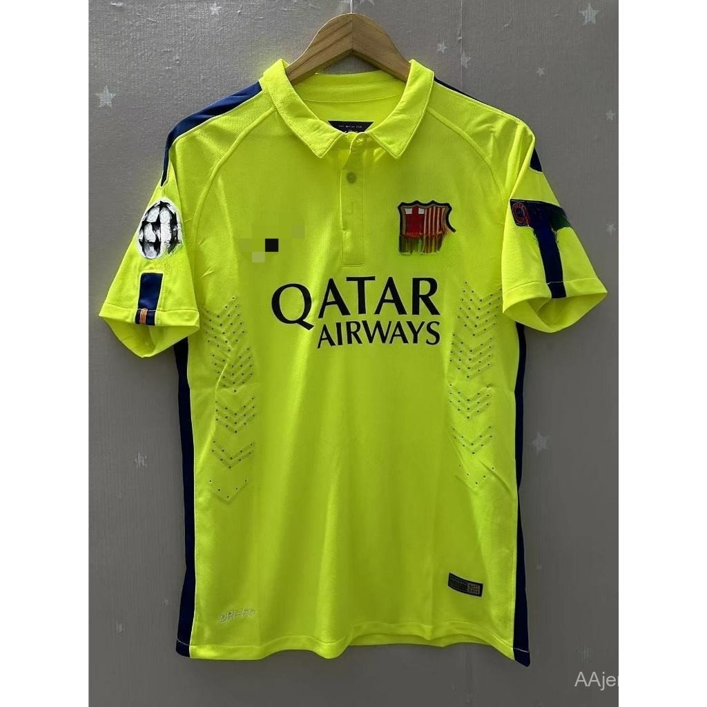 Retro Áo đấu nam Barcelona Messi Neymar Jr, chất liệu cao cấp