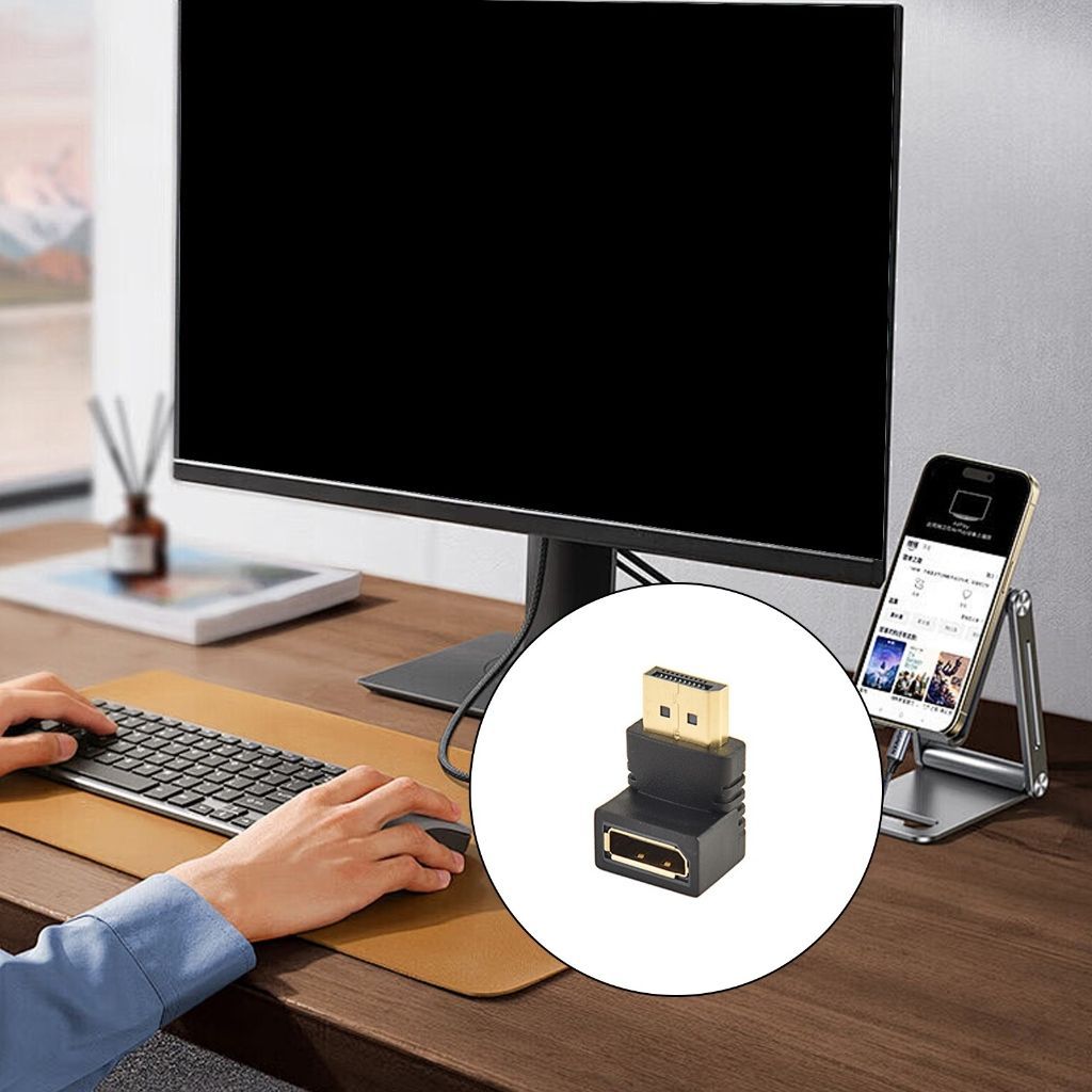 Cáp DP Nữ Sang Nam 90 Độ - Bộ Chuyển Đổi 4K