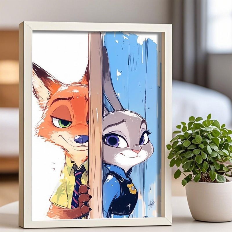 Nick Fox Nick Judy Crazy Zootopia Khung Ảnh Stan Nick Fox Nick Judy Crazy Zootopia Khung Ảnh Bàn Dọc