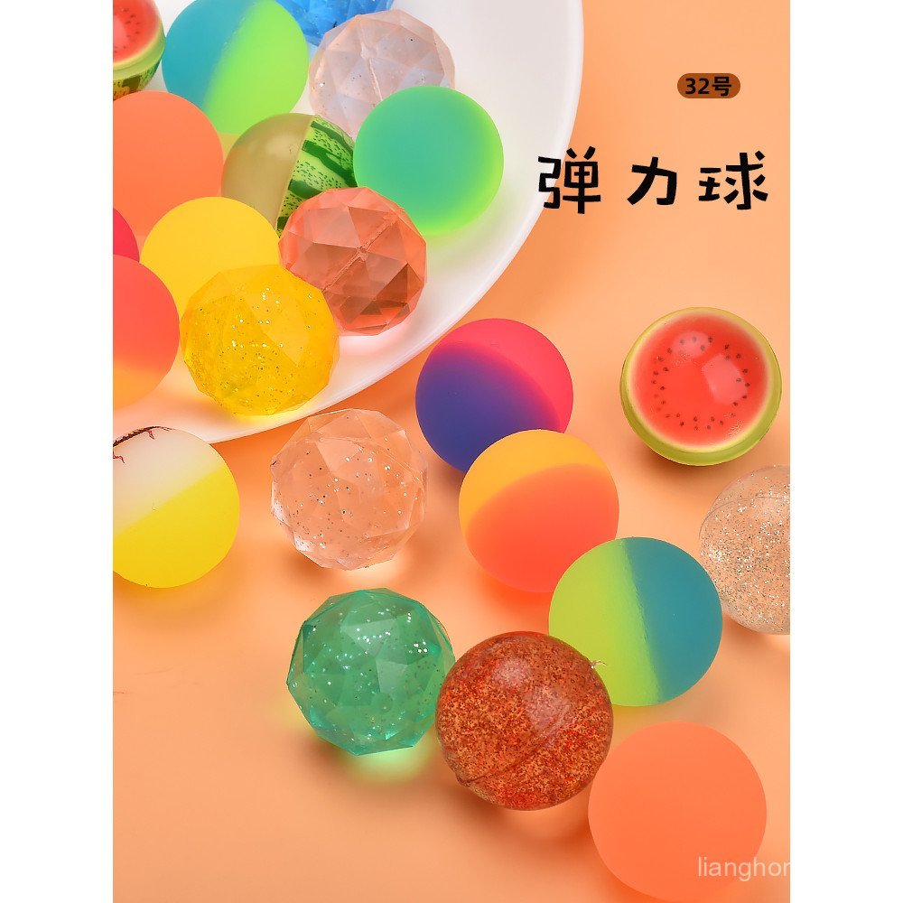 Không. 32 Bóng Bouncy Bóng Đồ Chơi Trẻ Em Một Viên Yuan Máy Đồ Chơi Mini Bóng Nhảy Cao Su Chắc Chắn 