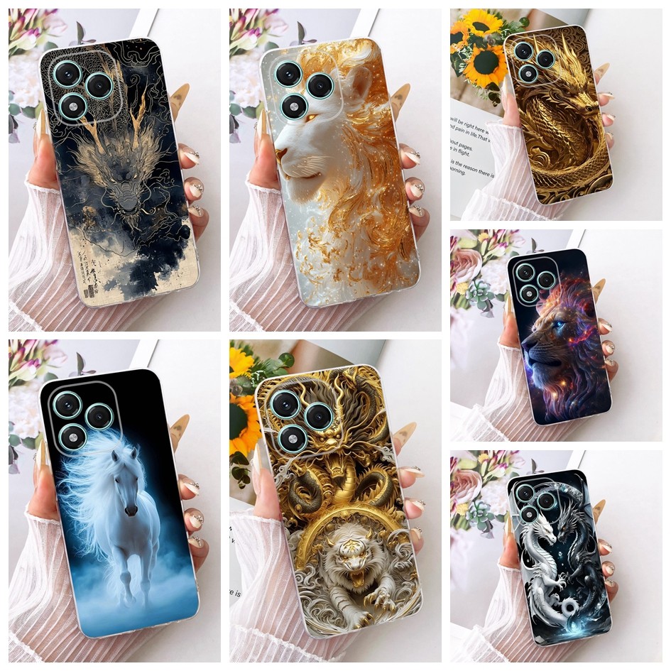 Phim Hoạt Hình Dành Cho Honor 400 Smart LGN-NX1 Vỏ Cool Dragon Lion Trong Suốt Silicon Mềm TPU Dành 