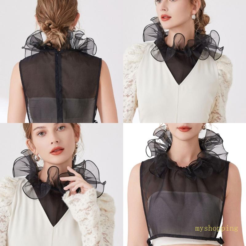 Ivy Ruffle Ren Đầm, Cổ Áo Ivy Ruffles, Thời Trang