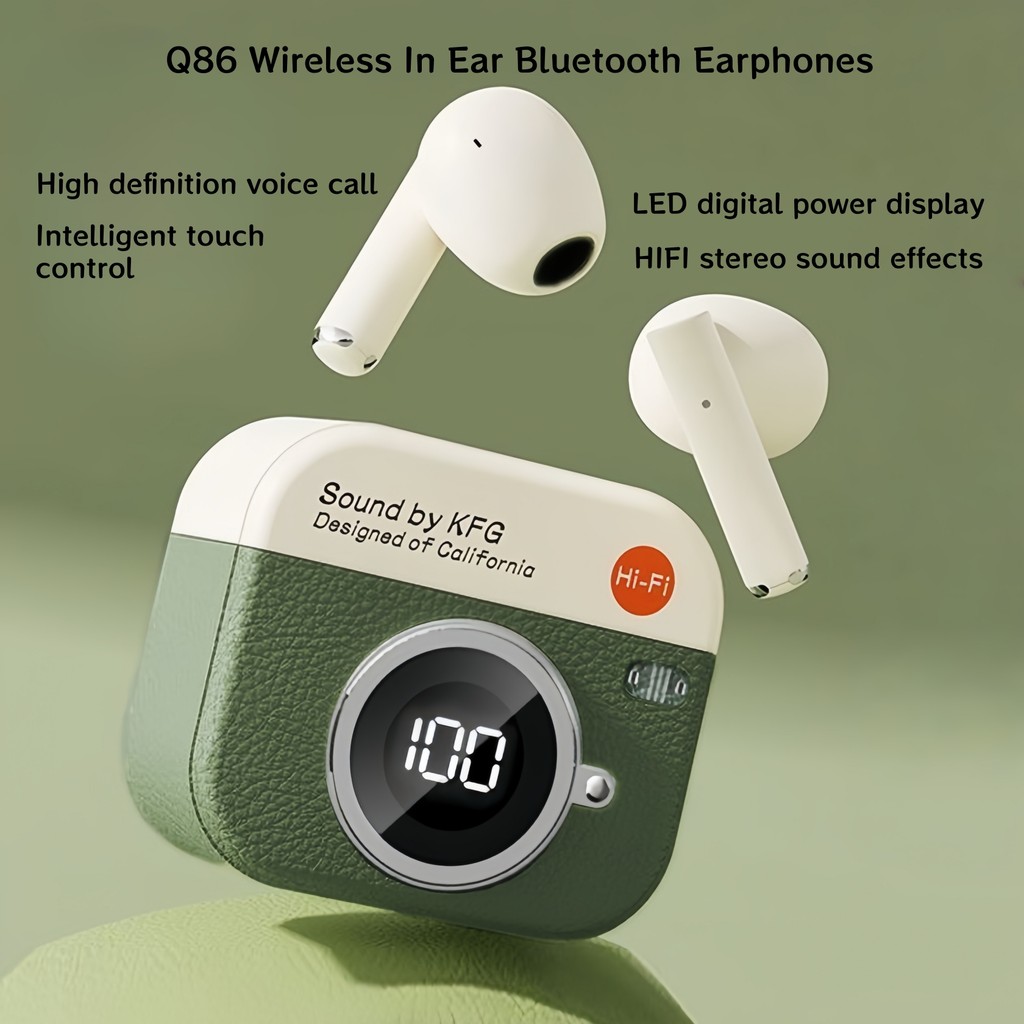 Tai nghe nhét tai không dây bluetooth Q86, cảm ứng vân tay thông minh, gọi thoại độ phân giải cao, hỗ trợ hệ thống Xiaomi và Android