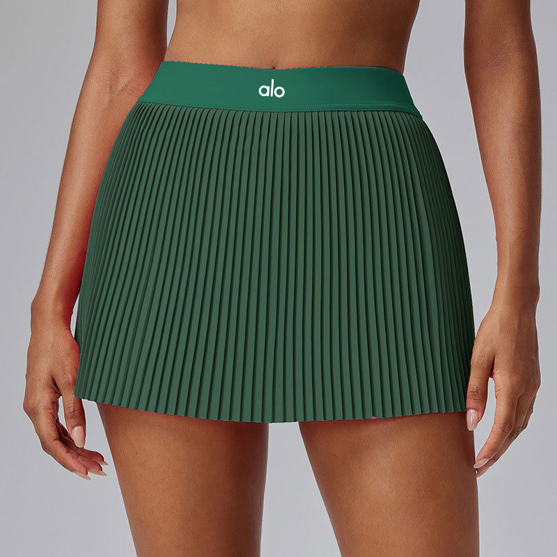 New Pleated Tennis Skirt Women's Fake Two Anti-Exposure Fitness Short Skirt Golf Culottes gYe3