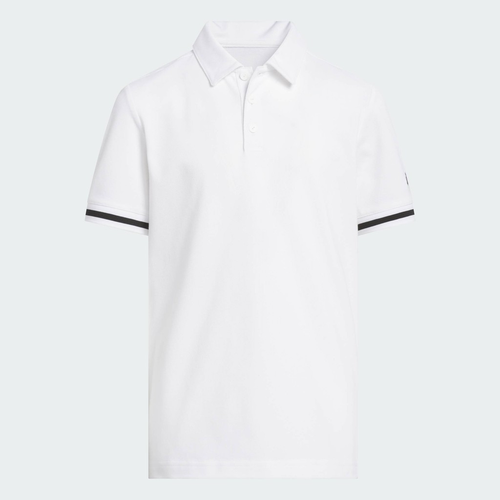 adidas Golf Piqué Club Polo Shirt Kids Men White JG6203