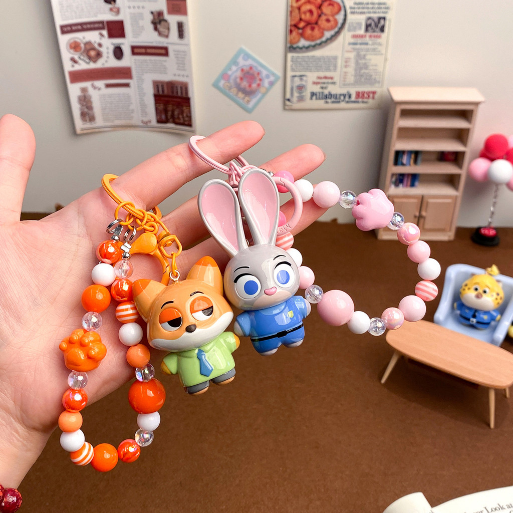 168 Auto & Motorcycle Home 's Official Zootopia Judy the Fox và Nick Carrot Móc khóa Phụ kiện