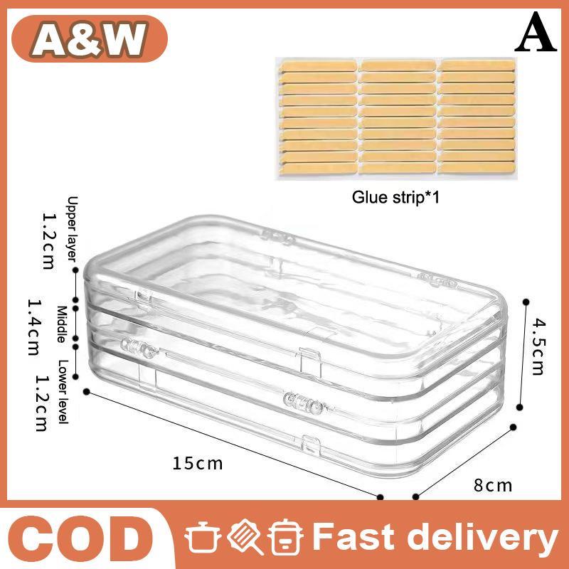 [WHP] Transparent 3-Fold Press-On Nail Storage Organizer