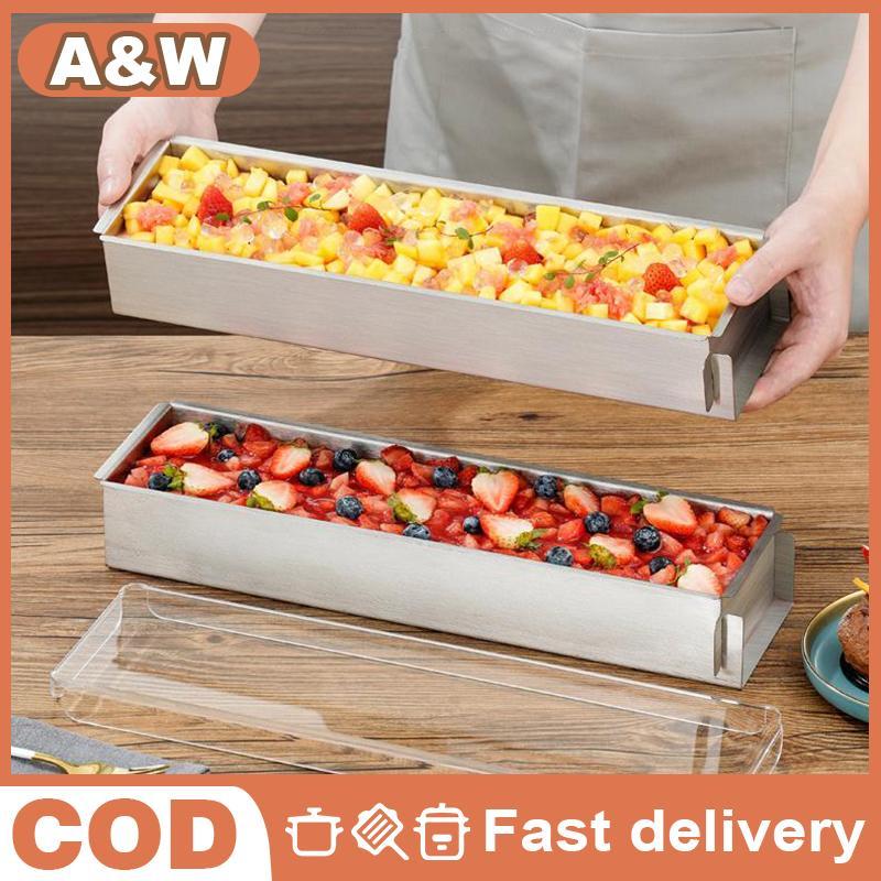 [WHP] Stainless Steel Rectangle Baking Pan Tiramisu Cheesecake Muffin Cake Tool