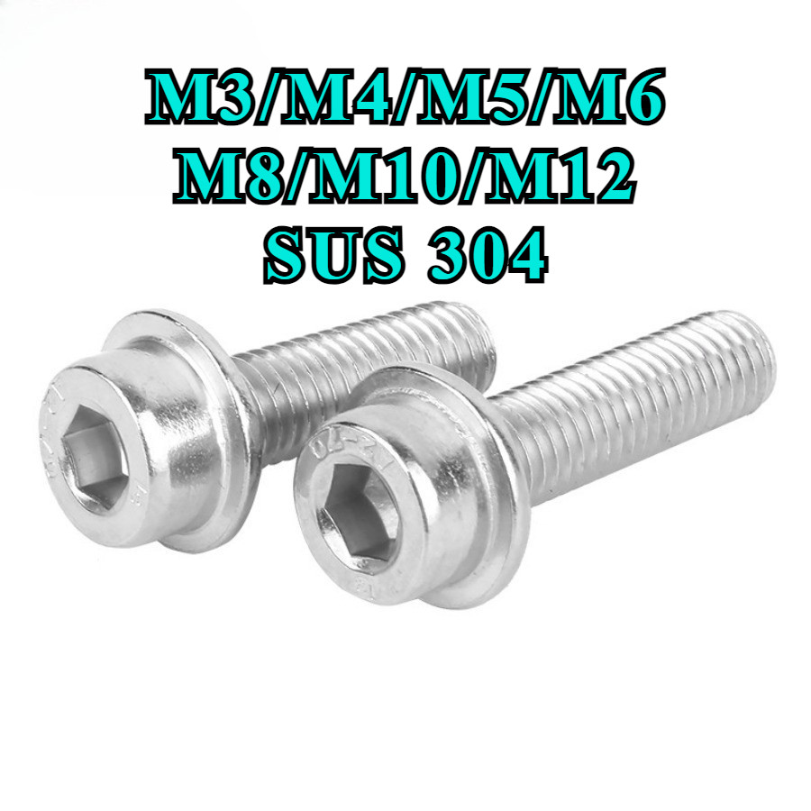 Ốc Vít pake đầu tròn Có Vòng Đệm Có Vòng Đệm inox 304 / ốc đầu tròn pake - Lắp ráp thiết bị điện, má