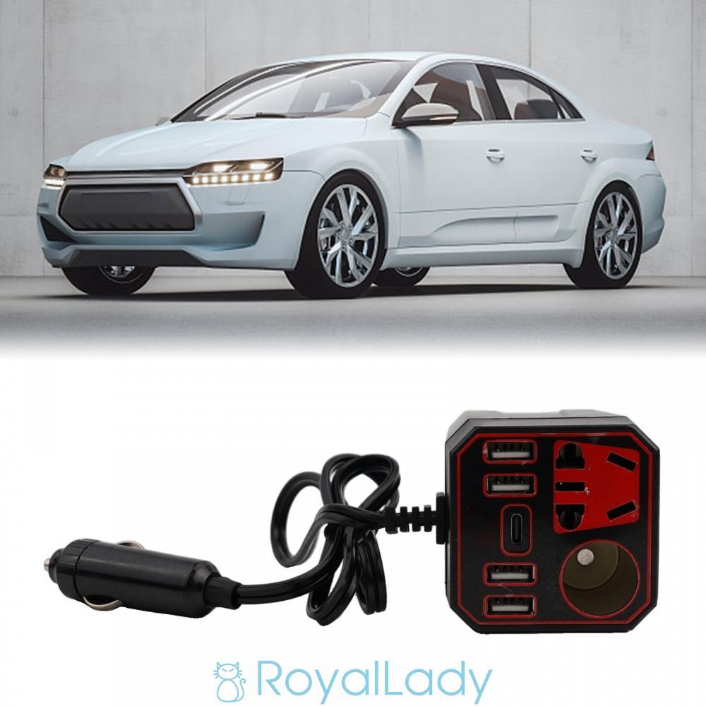 #ROYALLADY#Vehicle Power Inverter 12V 24V To 220V DC Converter Charger With USB Port