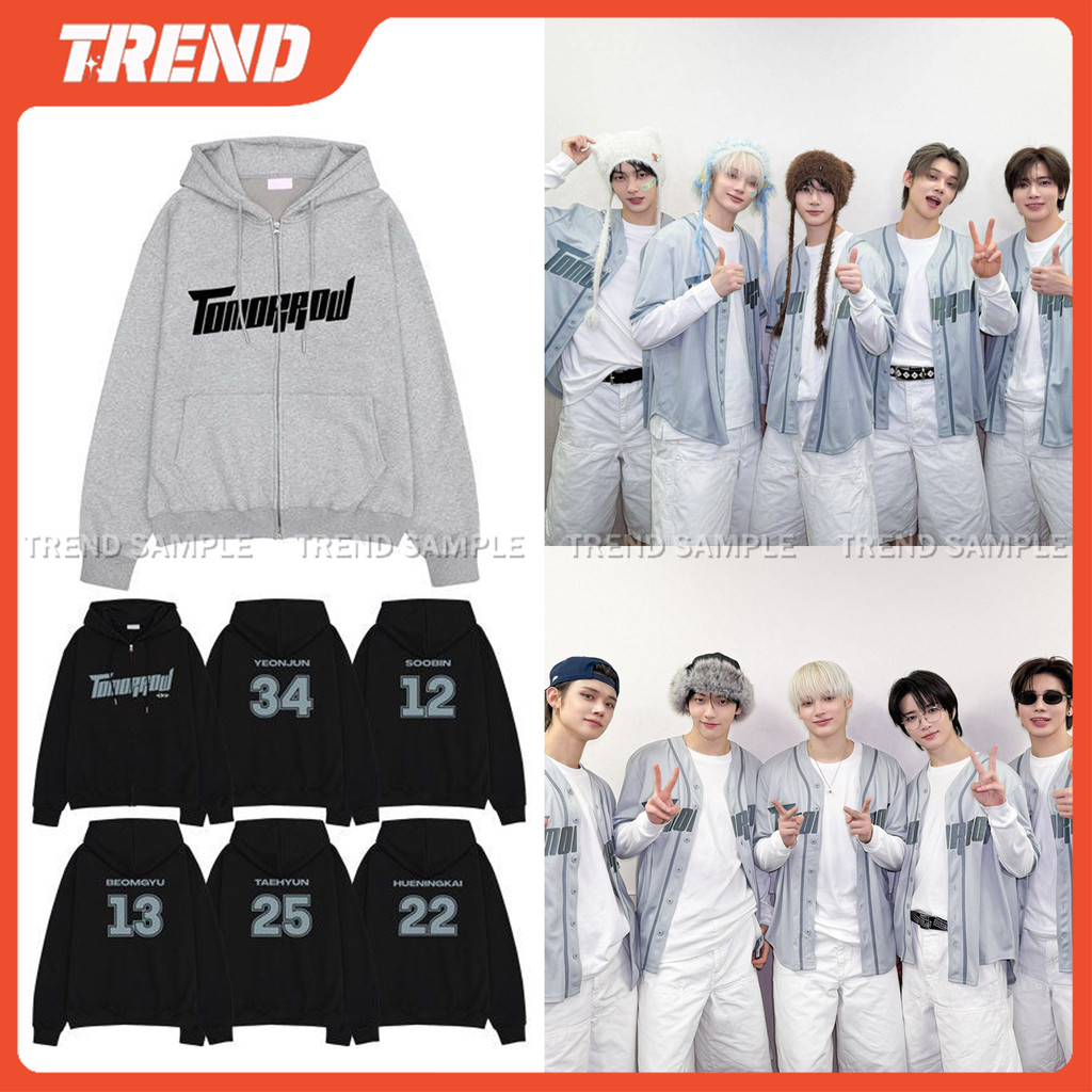 KPOP TXT ACT: TOMORROW TOUR Merch Dây Kéo Áo Unisex Vintage Thời Trang Rời In Áo Plus Kích Thước Áo 