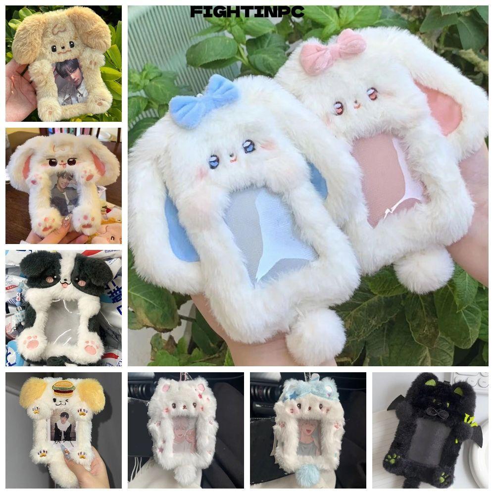 Hộp đựng thẻ ảnh FIGHTINPC, Thỏ tai to / Border Collie Đa chức năng Photocard, Phim hoạt hình sang t