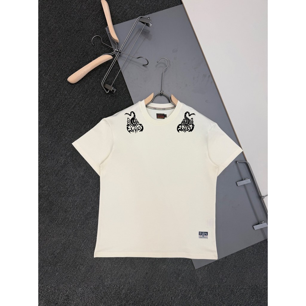 Evisu / Thần Tài 2026 Đầu Xuân Phong Cách Mới Áo Thun Ngắn Tay Phong Cách Nam Nữ Phong Cách Cặp Đôi 