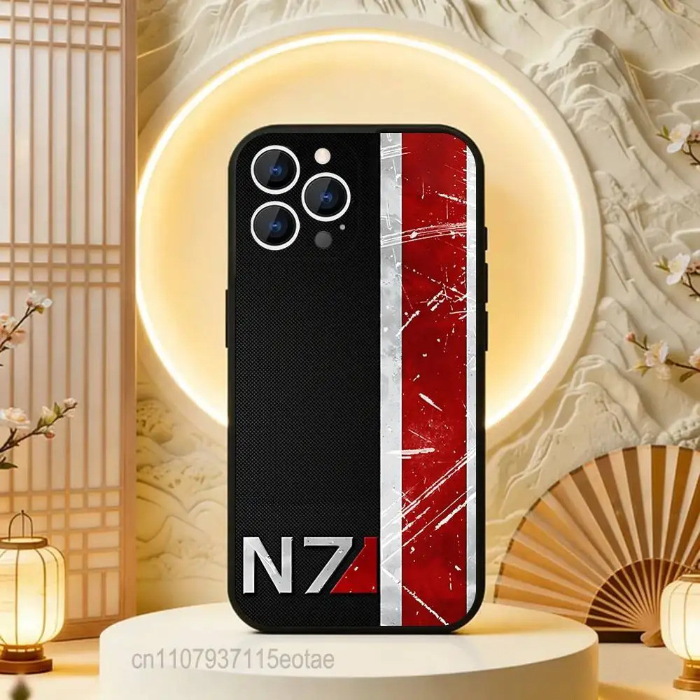 TP-2 Game N7 M-Mass Effect Ốp Điện Thoại Silicon Mềm Cho IPhone 16,17,15,11,13,12,14, Mini, Pro, Max
