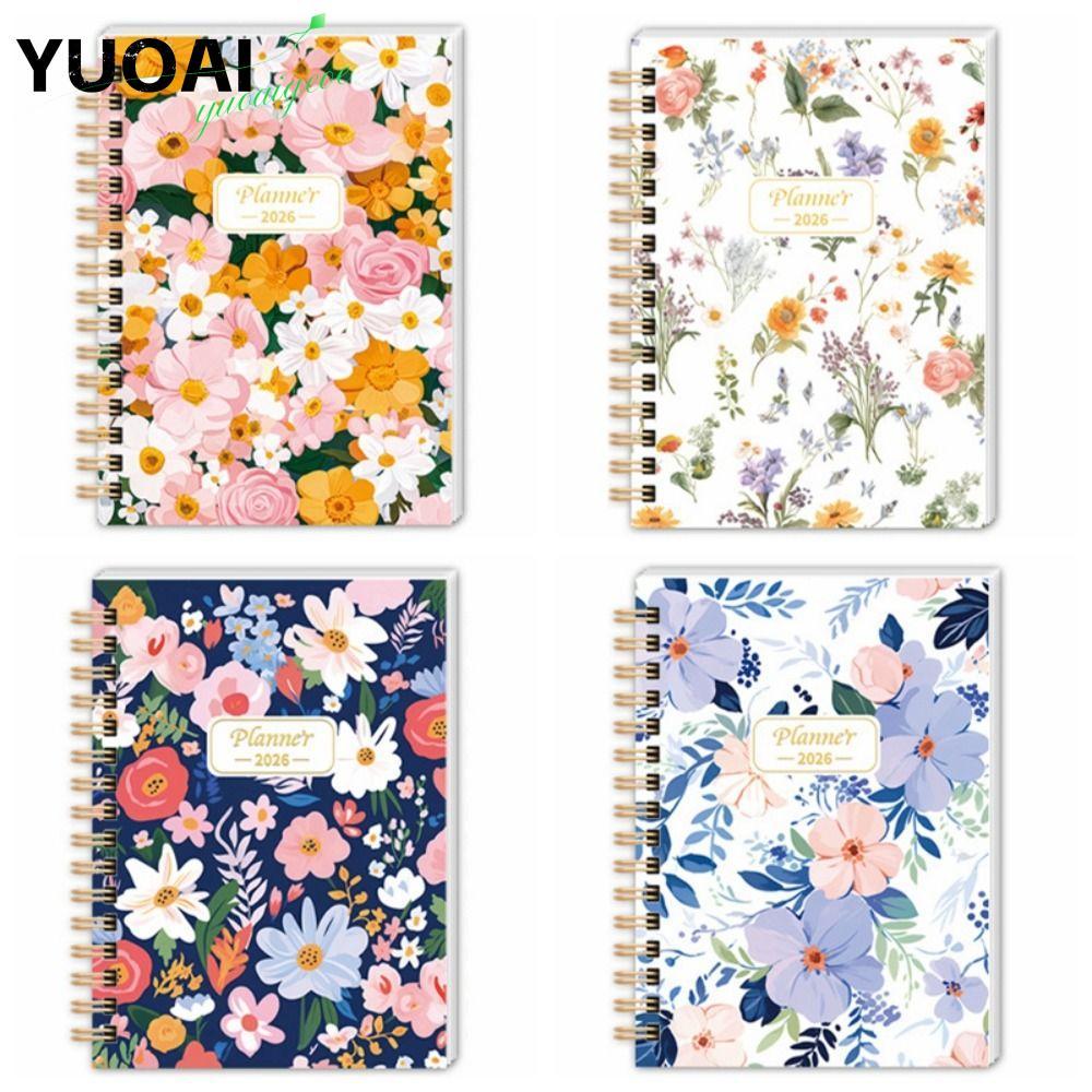 YUOAI 2026 Planner, Jan.2026 - Dec.2026 Lịch hàng tuần và hàng tháng 2026, Sổ tay cuộn dây tổ chức c