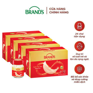Combo 4 nước yến thật BRAND'S Đường Phèn (42 ml x 24 lọ)