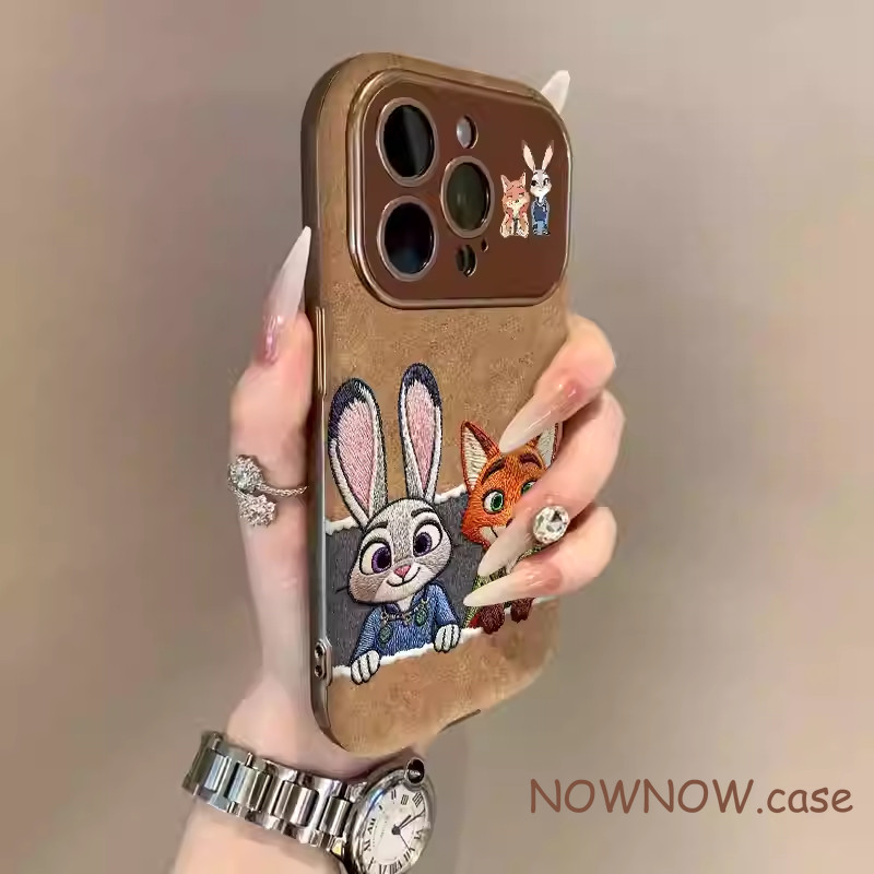Dành Cho IPhone 16 15 14 13 12 11 Pro Max 14 15 16 PLUS Cặp Đôi Hoạt Hình Dễ Thương Nick Judy Bao Gồm Tất Cả Bảo Vệ Mùa Thu Vỏ Điện Thoại Vỏ Mềm