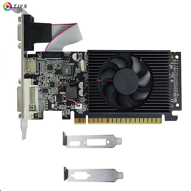 Card đồ họa GT210 1GB DDR3 64Bit PCIE 2.0 40nm GPU - Tương thích + VGA + DVI Card Video để bàn với 2