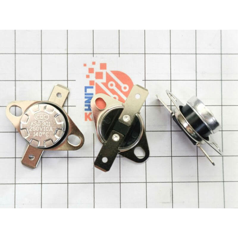 [Combo 3 chiếc] KSD301 Relay nhiệt 140 độ 10A 250V thường đóng