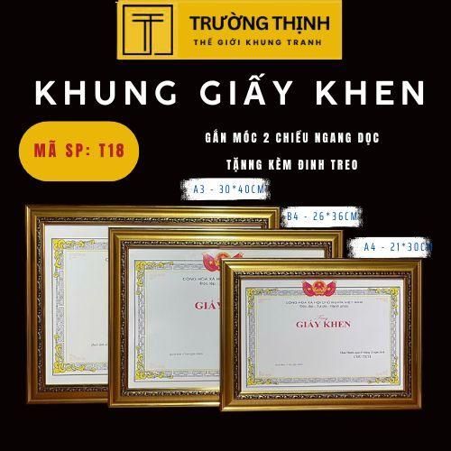 Khung Giấy Khen Bằng Khen A4 B4 A3 Gắn Móc 2 Chiều Ngang Dọc,Mặt Mica Chống Bụi Phù Hợp Phòng Họp Vă